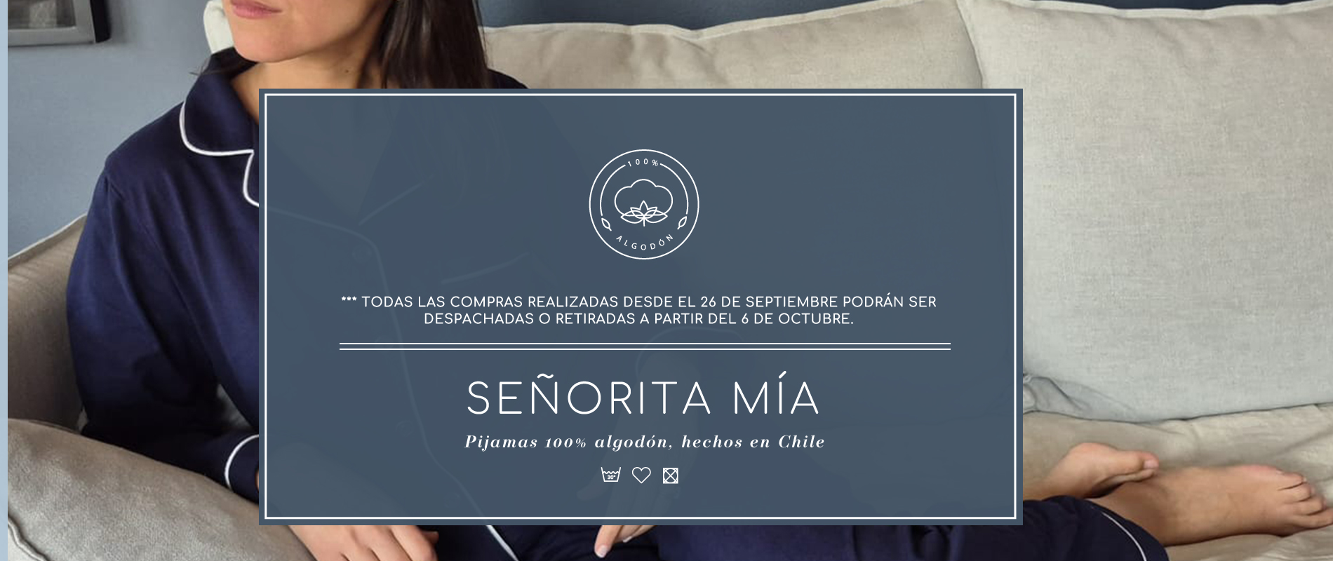 Todas las compras realizadas desde el 26 de Septiembre, podrán ser despachadas o retiradas a partir del 29 de Septiembre.