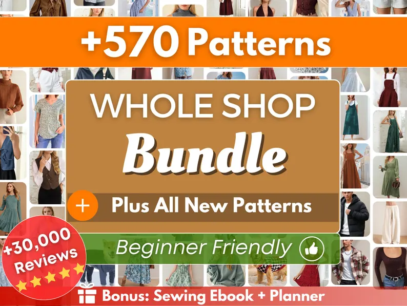 Whole Shop Bundle: +500 Sewing Patterns