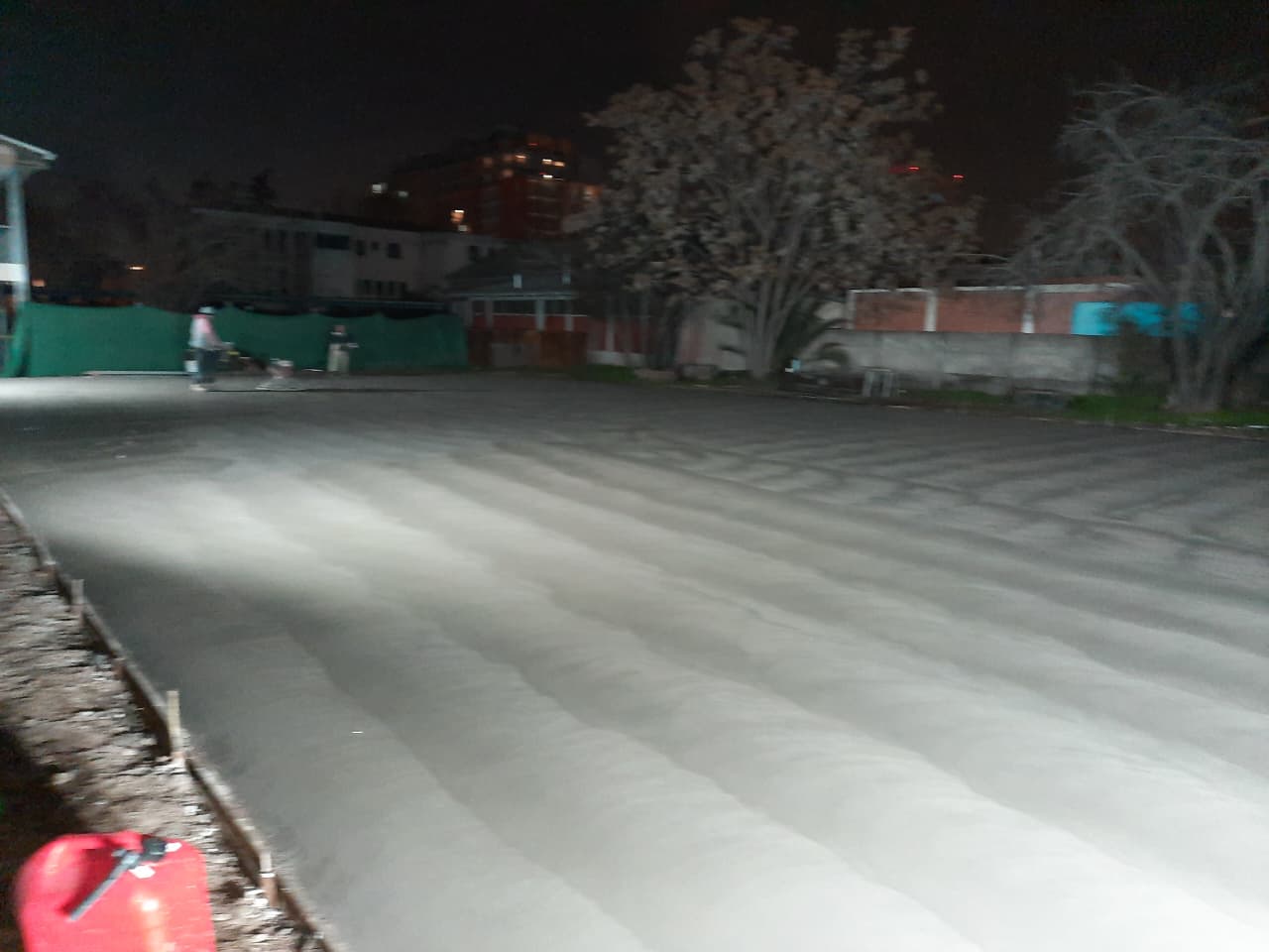 Pavimento Platachado con Helicóptero