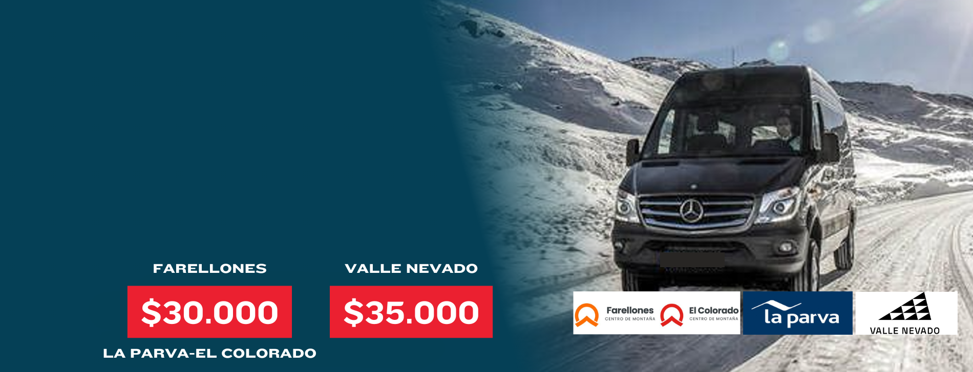 <b>TRANSPORTE A CENTROS DE SKI</b>