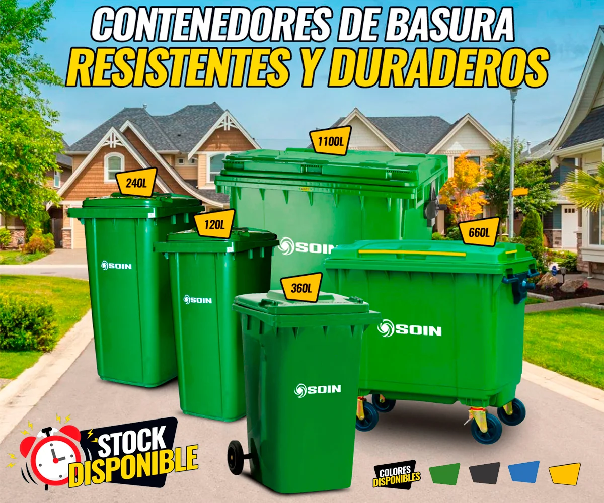 <b> CONTENEDORES DE BASURA PLÁSTICOS</b>