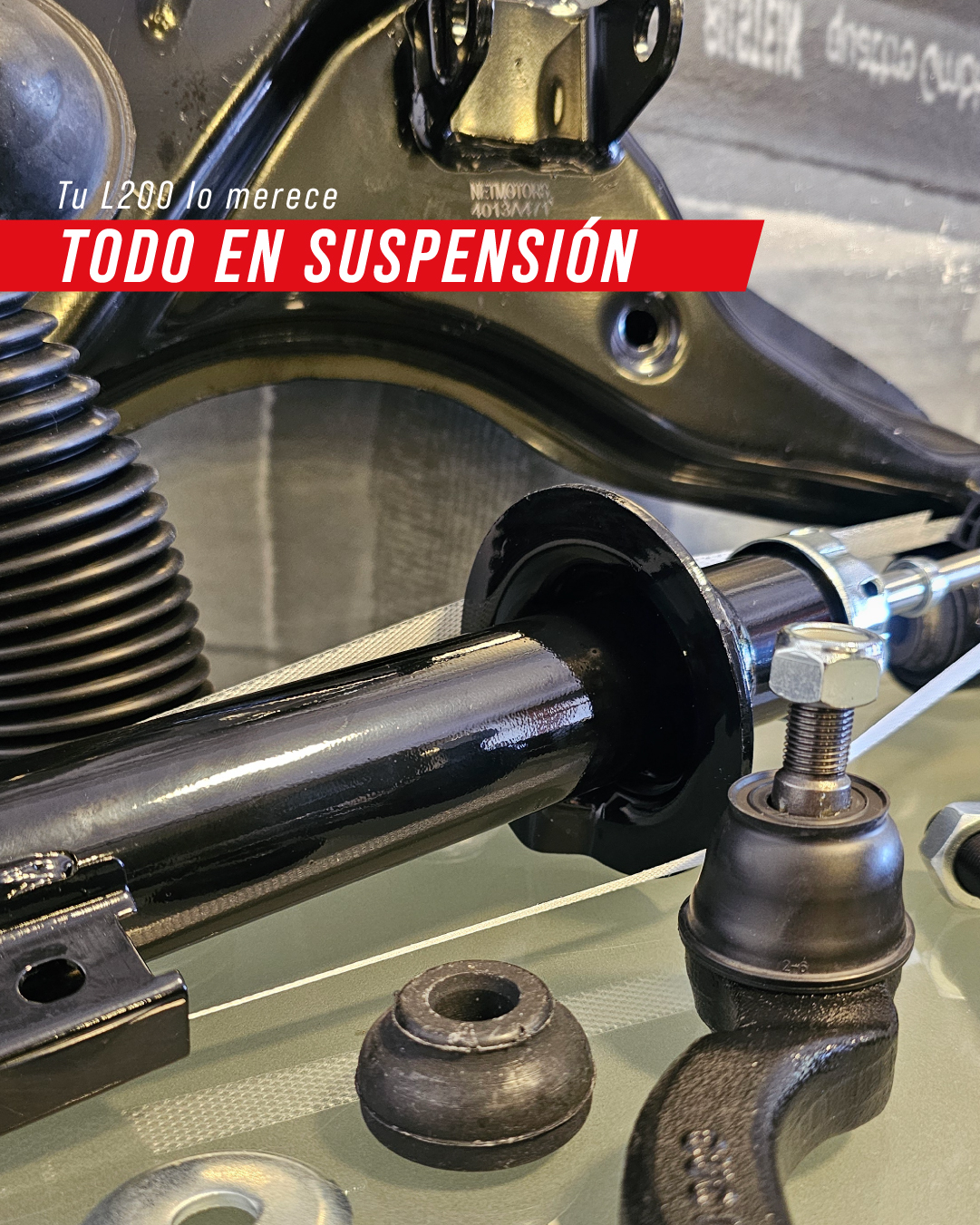 BANDEJAS, BIELETAS, AMORTIGUADORES Y TODO PARA TU L200.