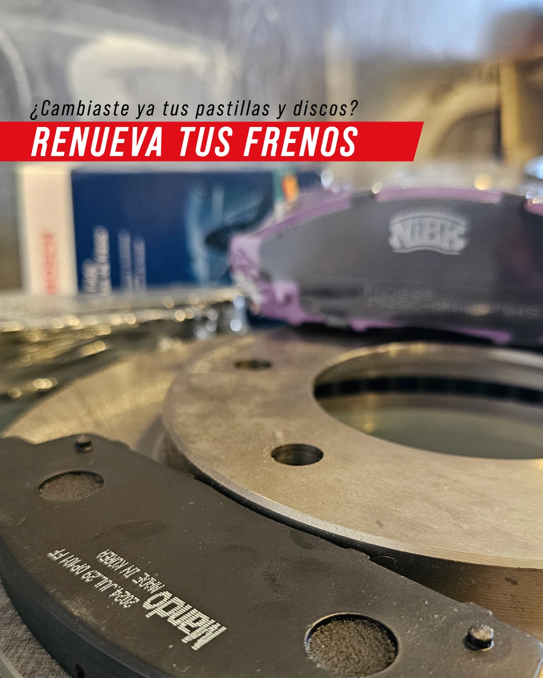 encuentra aquí pastillas, discos y todo lo necesario para tus frenos.