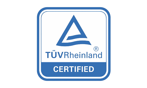 Cumple con estándares de la  FDA y está certificado por TÜV Rheinland y SGS