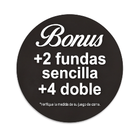 Bonus: 2 fundas en sencillo, 4 fundas en doble en adelante