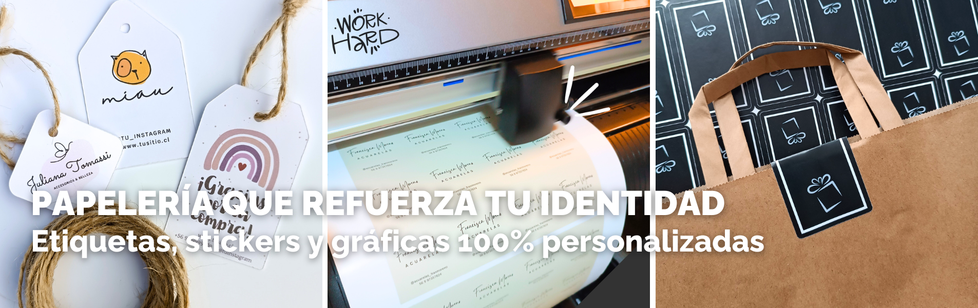 Papelería personalizada, stickers, etiquetas, hang tags, impresión digital