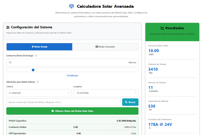 Calculadora Solar OFF-GRID