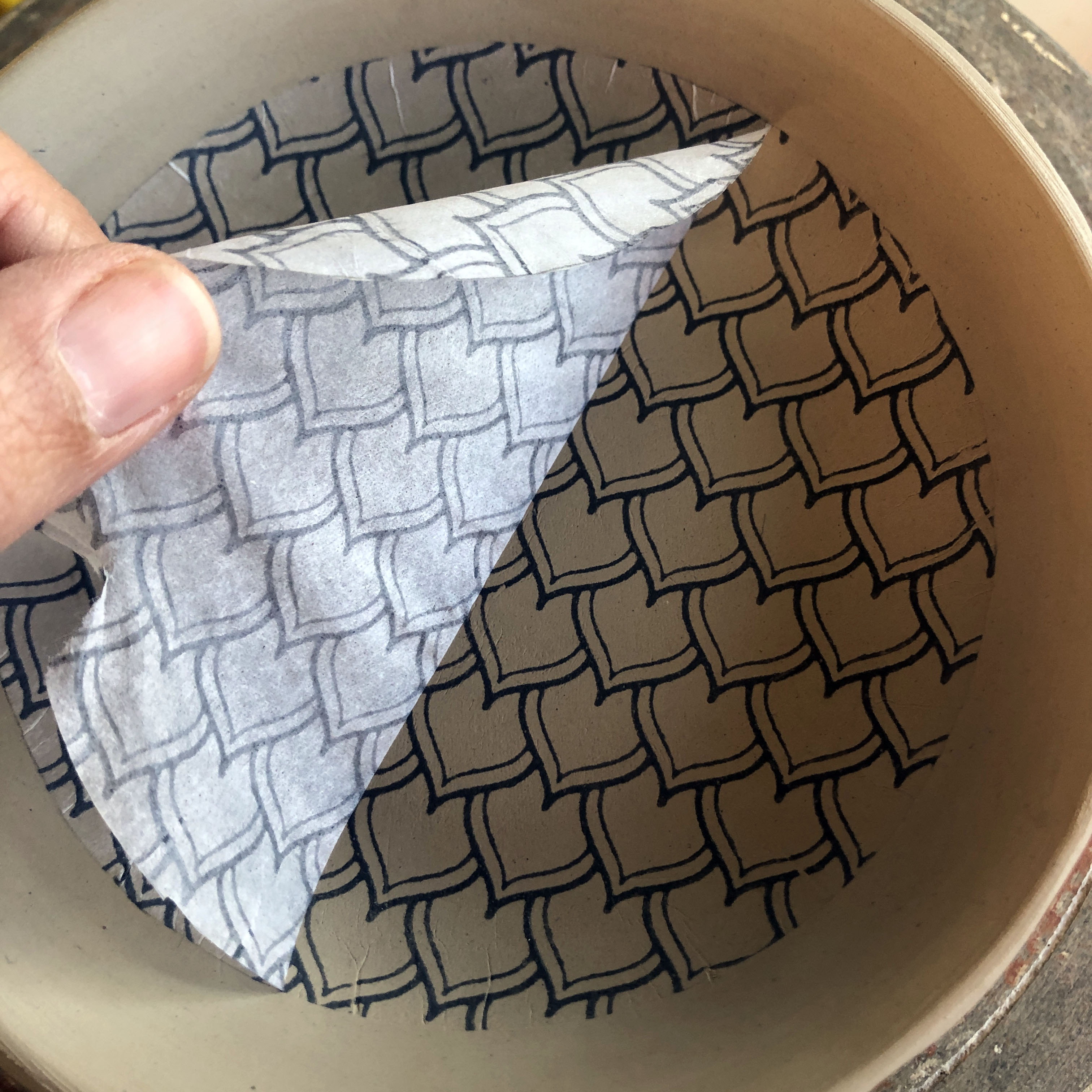 Decalques de underglaze
