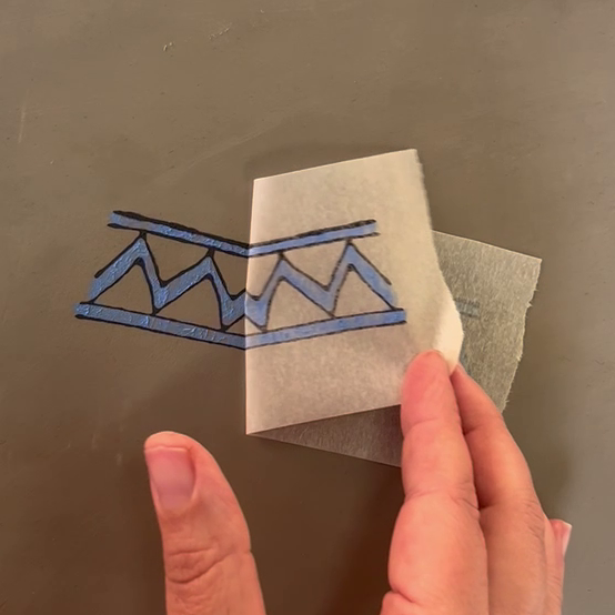 Decalques com papel de jornal