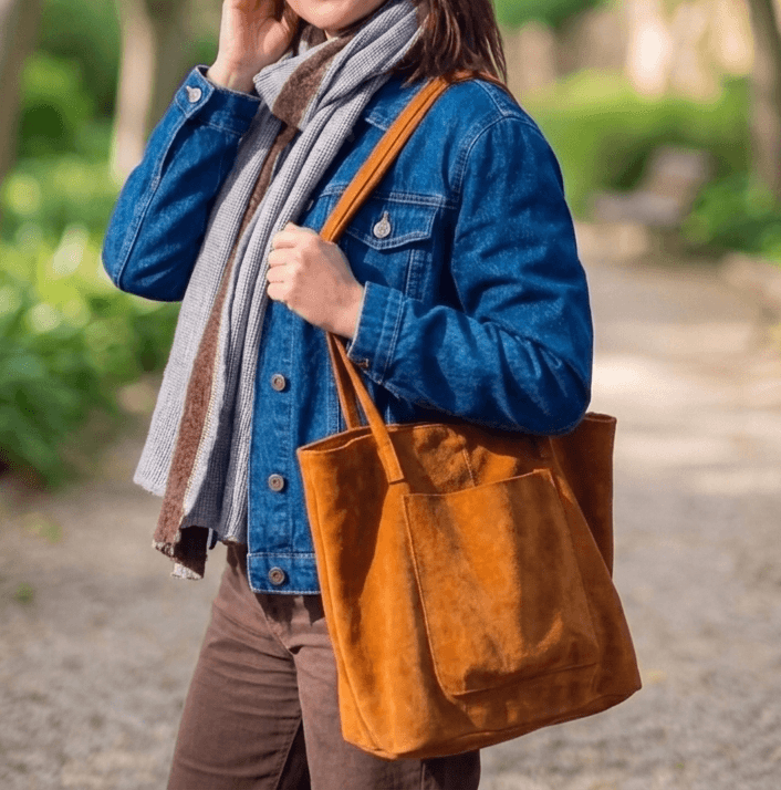 Cartera Lisboa de cuero artesanal mujer — Taren Chile