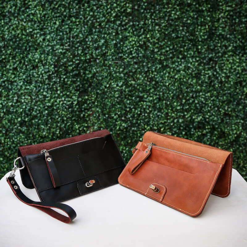 Billetera cuero mujer Taren hecha a mano Chile