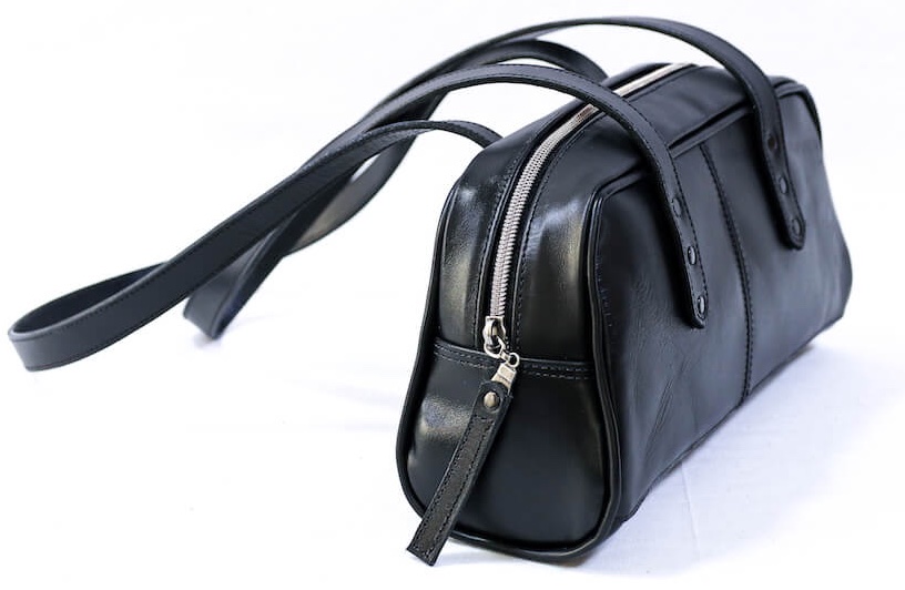 Cartera de cuero artesanal Taren — patina natural