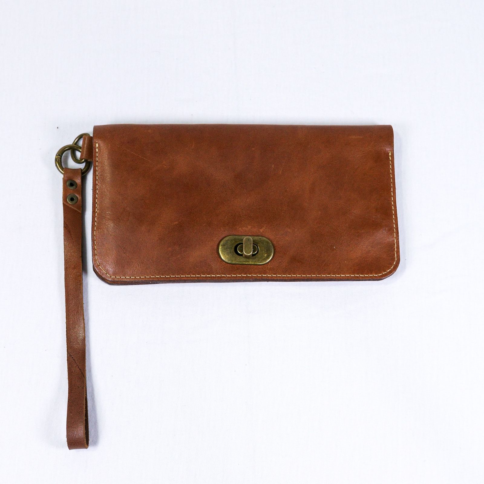 Cartera de cuero natural encerado Taren