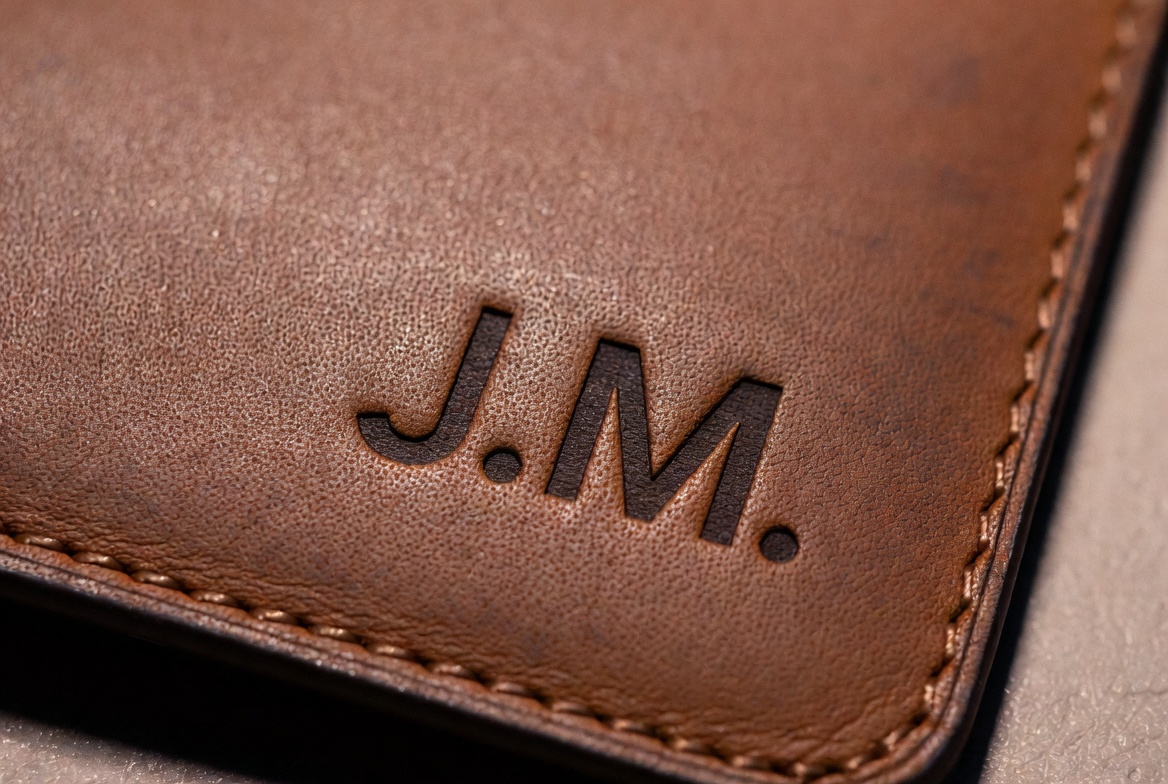 Grabado láser en producto de cuero Taren