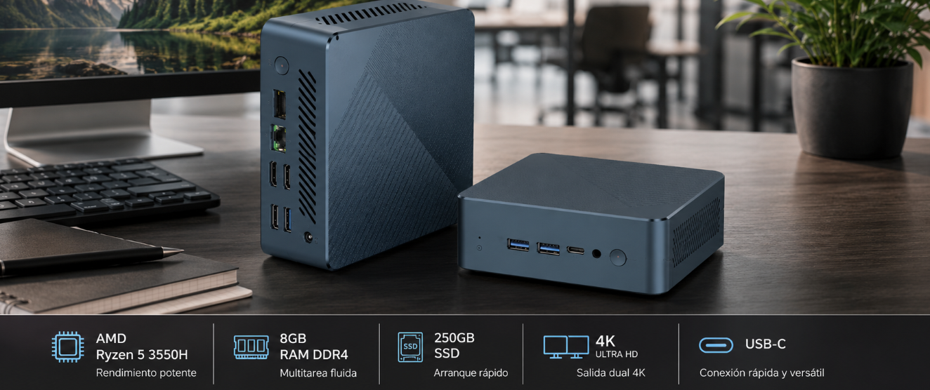 Mini PC Getorli Ryzen 5 3550H