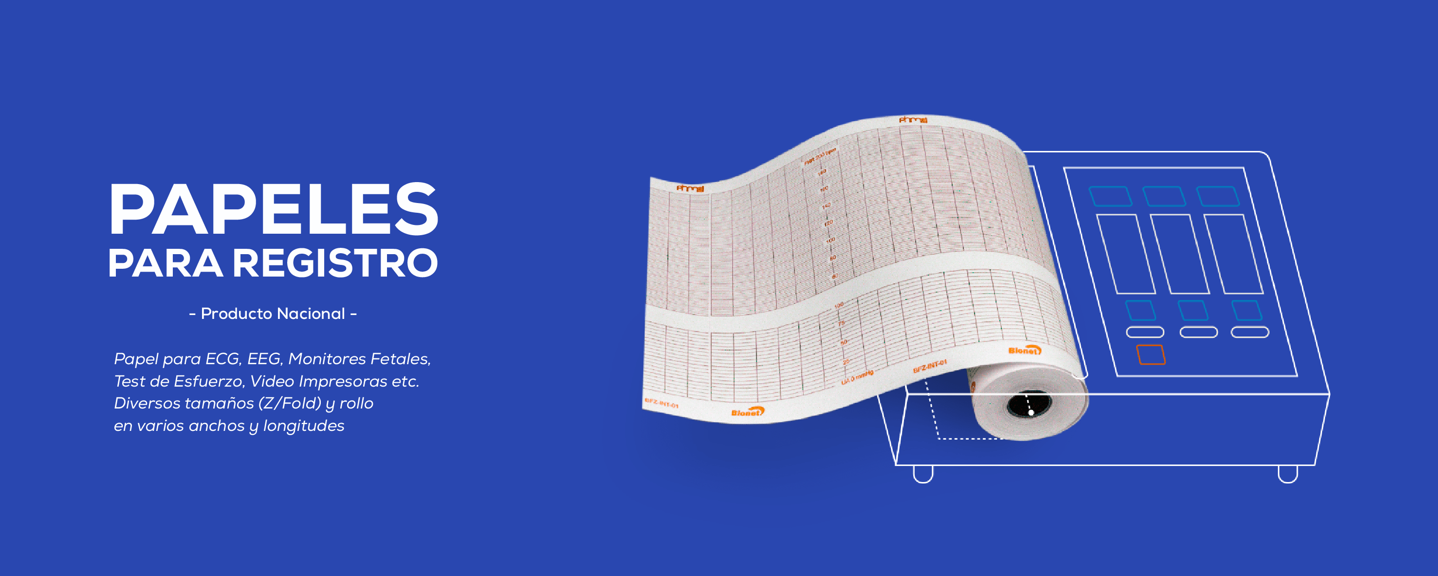 Papeles ECG CTG Video Impresora<div>Línea de Ostomia</div>