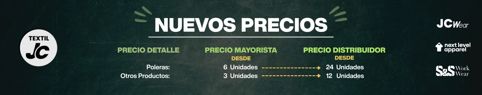 Nuevos Precios Mayoristas | Ropa de Trabajo y Corporativa | Textil JC