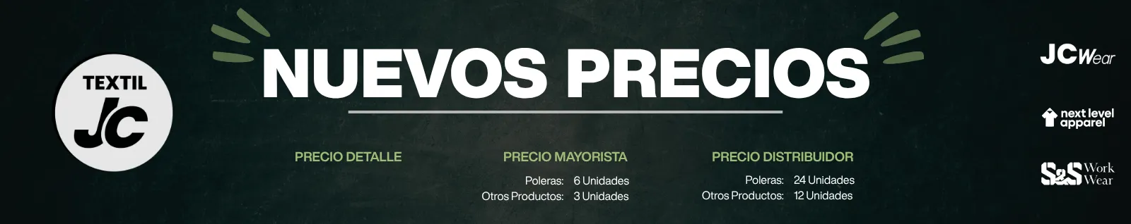 Nuevos Precios Mayoristas | Ropa de Trabajo y Corporativa | Textil JC