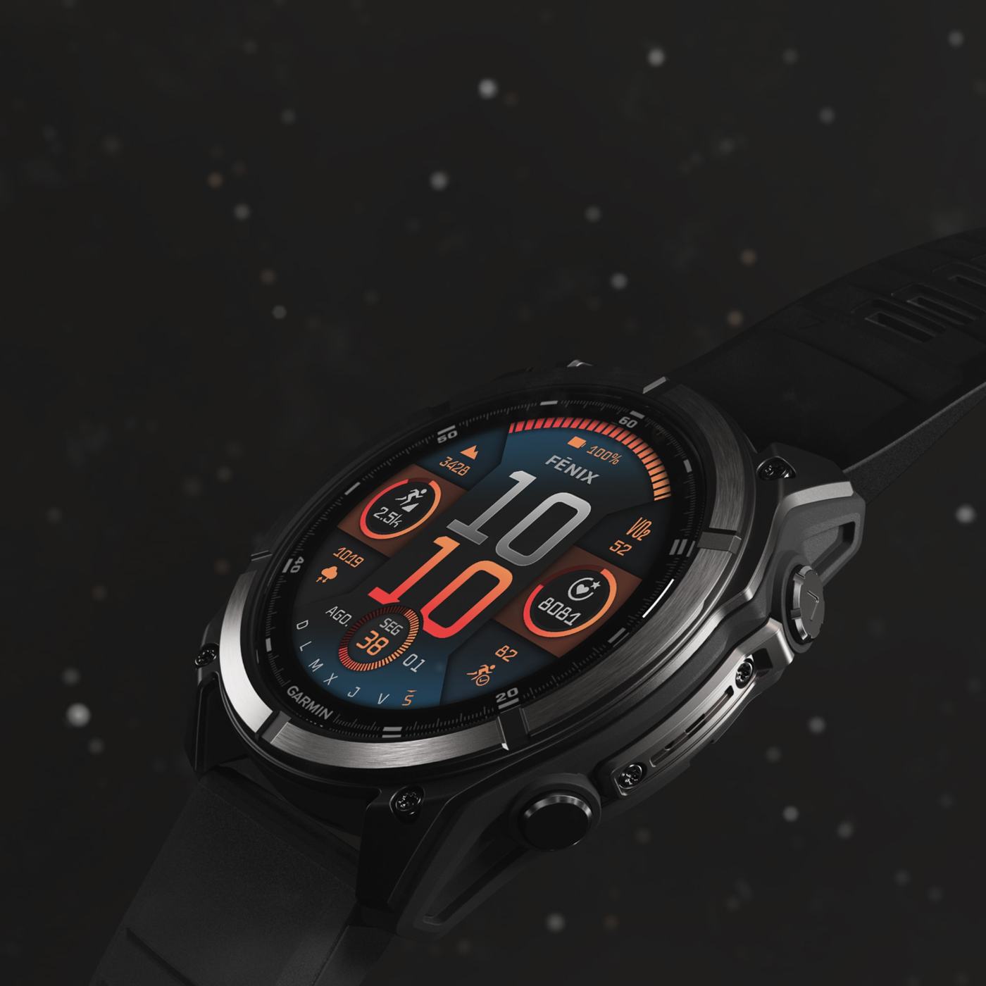 Garmin fēnix 8 47 mm AMOLED Sapphire – Carbon Gray – Pantalla AMOLED brillante | sumergible | protector de sensores