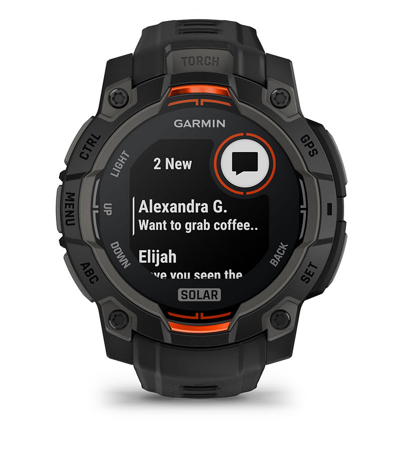 Garmin Instinct 3 45 mm Solar – Negro – Notificaciones inteligentes