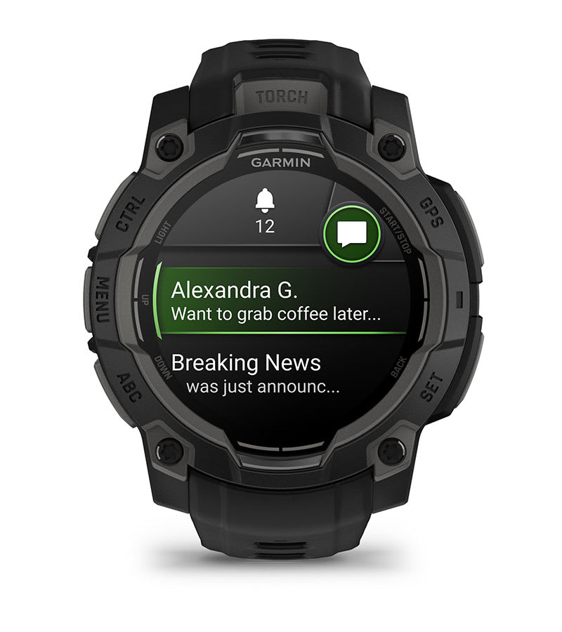 Garmin Instinct 3 45 mm AMOLED – Notificaciones inteligentes