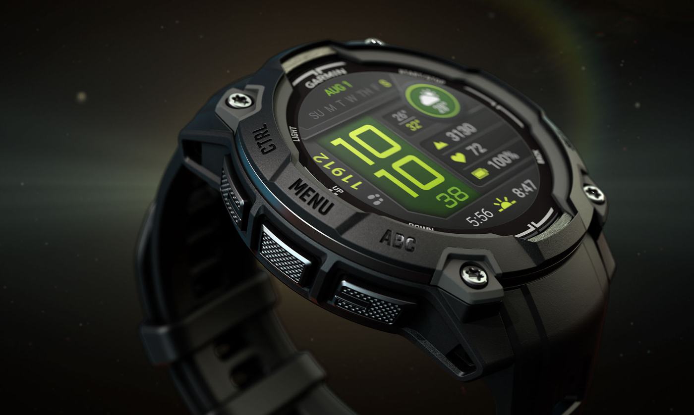 Garmin Instinct 3 45 mm AMOLED – Bisel reforzado con metal
