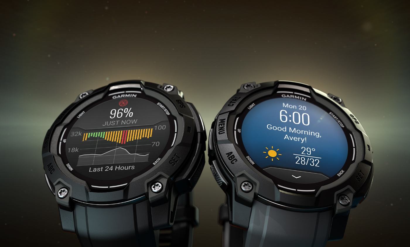 Garmin Instinct 3 45 mm AMOLED – Pantalla AMOLED brillante y vibrante