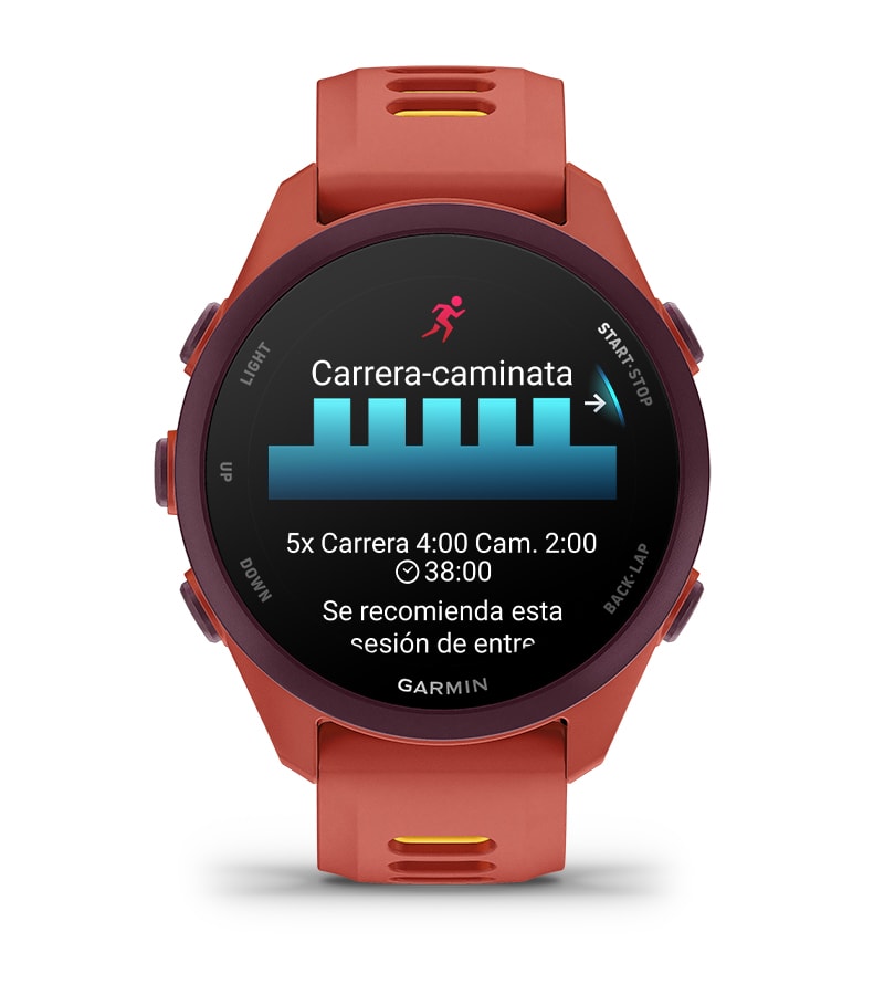 Garmin Forerunner 170 Music – Negro/Amarillo – Sesiones de entrenamiento diarias recomendadas
