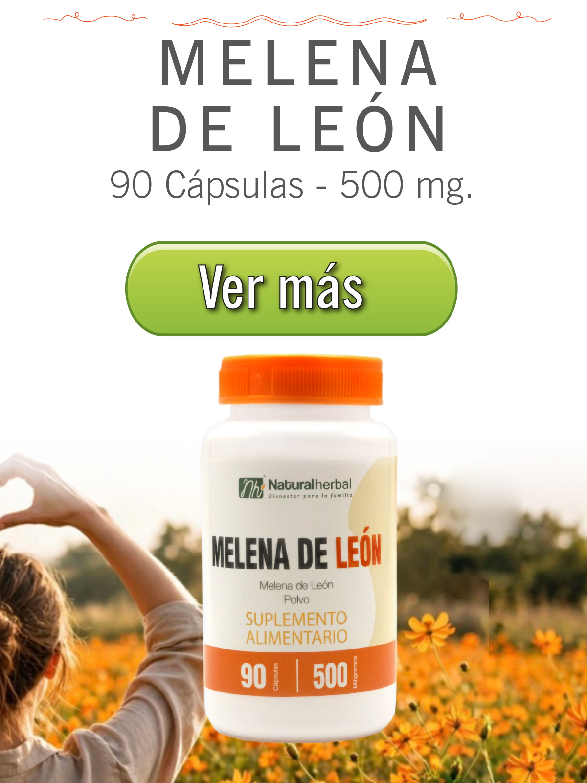 Melena de Leon 90 capsulas 500 mg