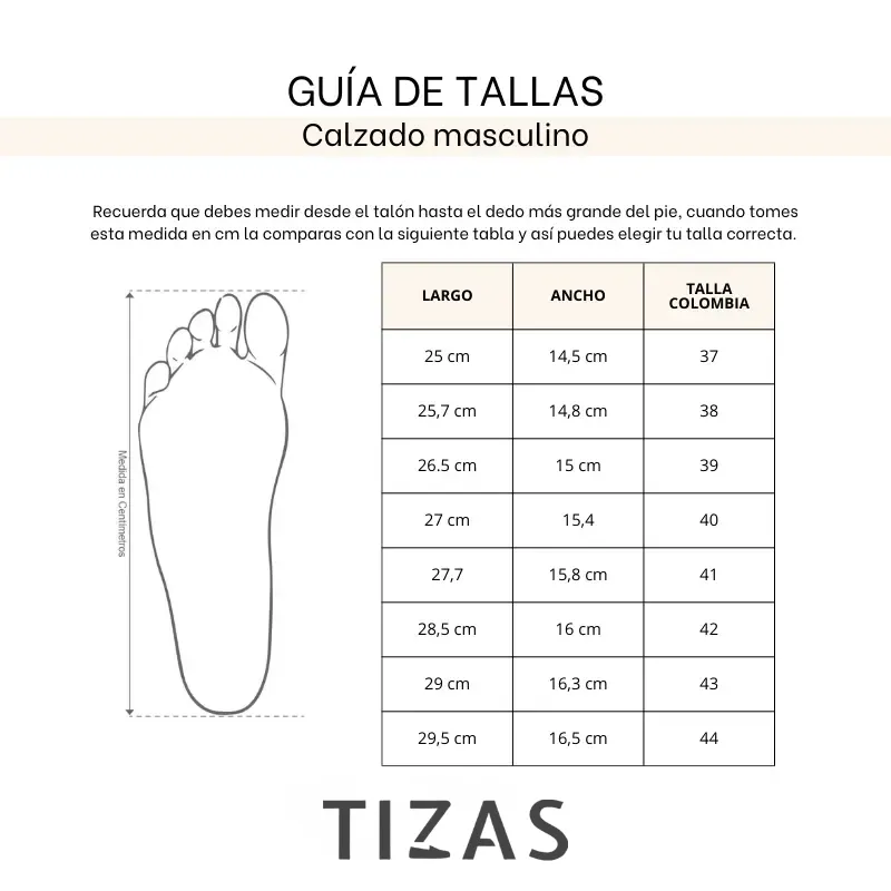 Guía de tallas
