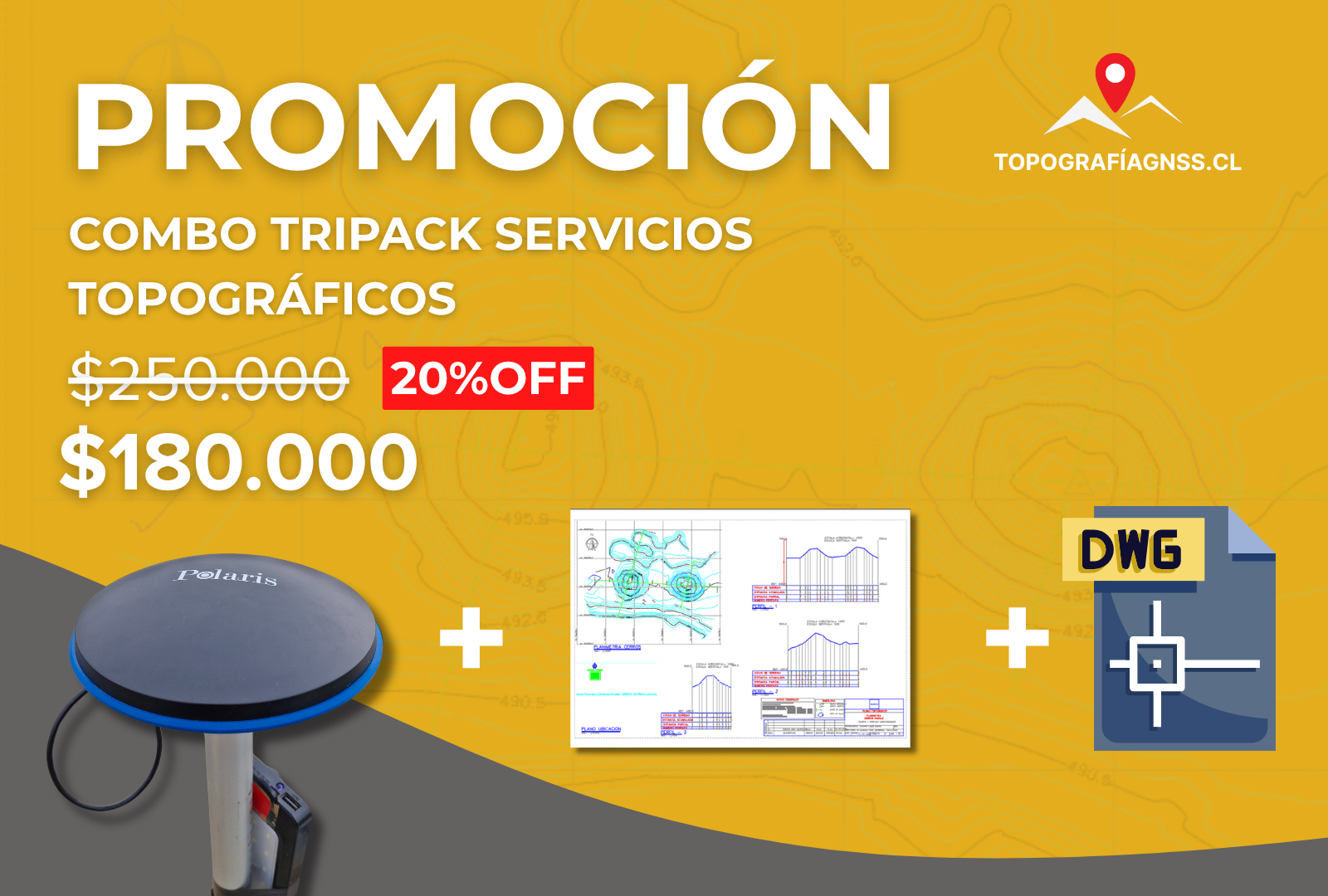 COMBO TRIPACK SERVICIOS TOPOGRÁFICOS