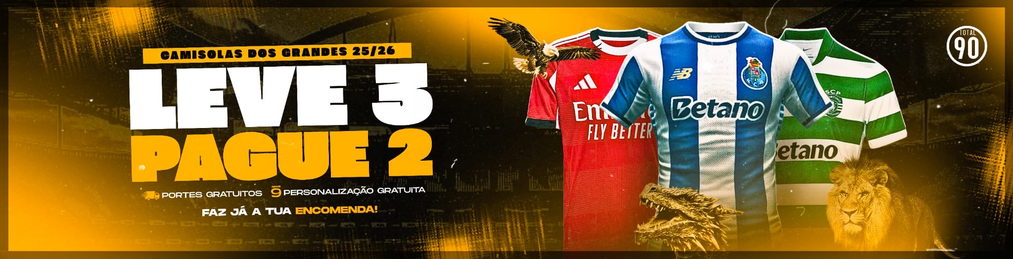 Total 90 - Camisolas de Futebol