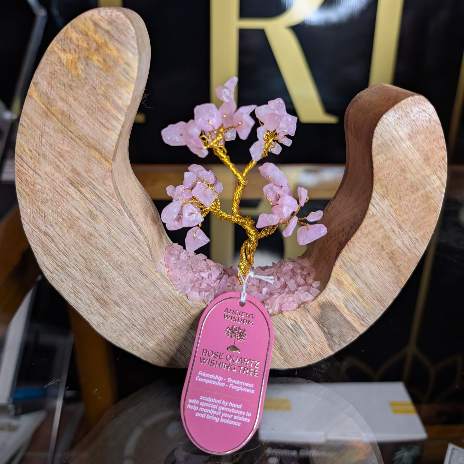 Árvores decorativas com cristais naturais