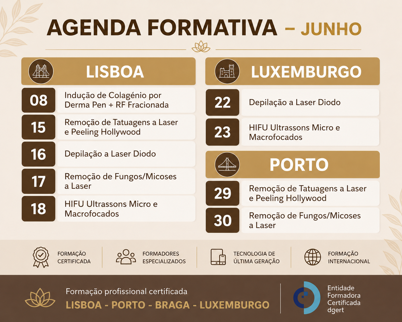Agenda formativa de <b>JUNHO</b>