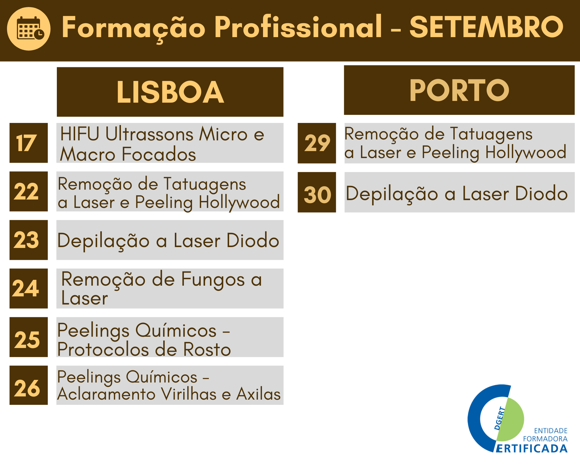 Calendário Formativo - <b>SETEMBRO</b>