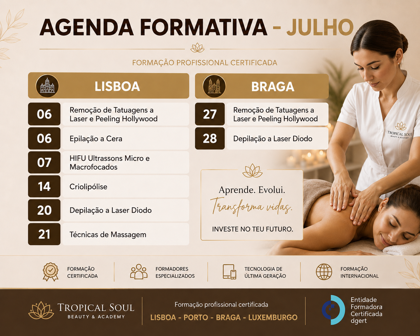 Agenda formativa de <b>JULHO</b>
