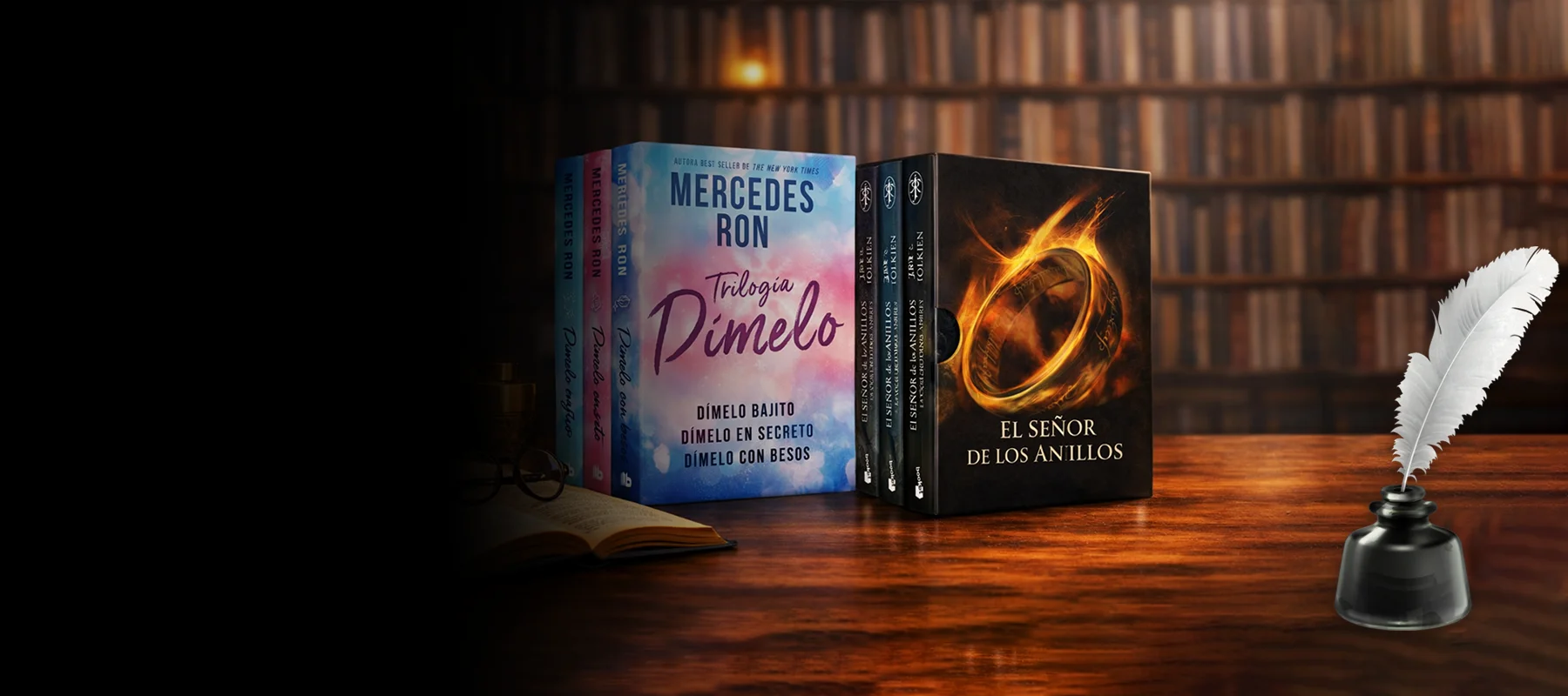 El Señor de los Anillos trilogía Tolkien en Chile, libros en formato vertical con diseño original.