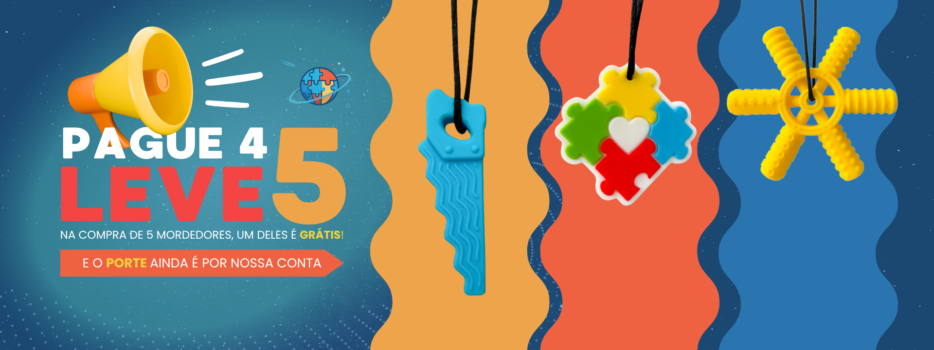 promoção de mordedores compre 5 pague 4