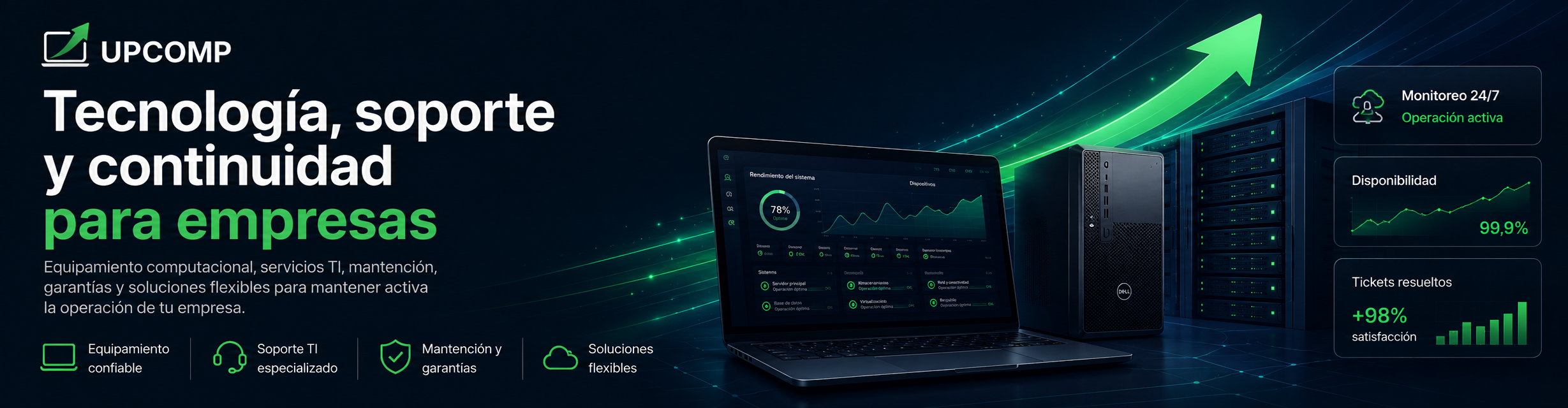 Tecnología, soporte y continuidad para empresas | UpComp