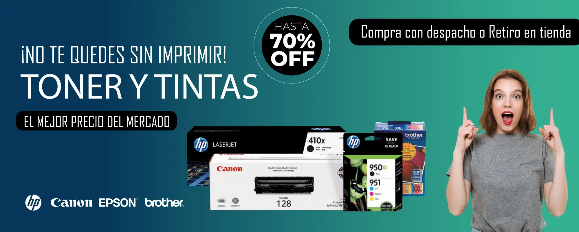 ofertas en tóner y tintas compatibles impresoras envío rápido chile