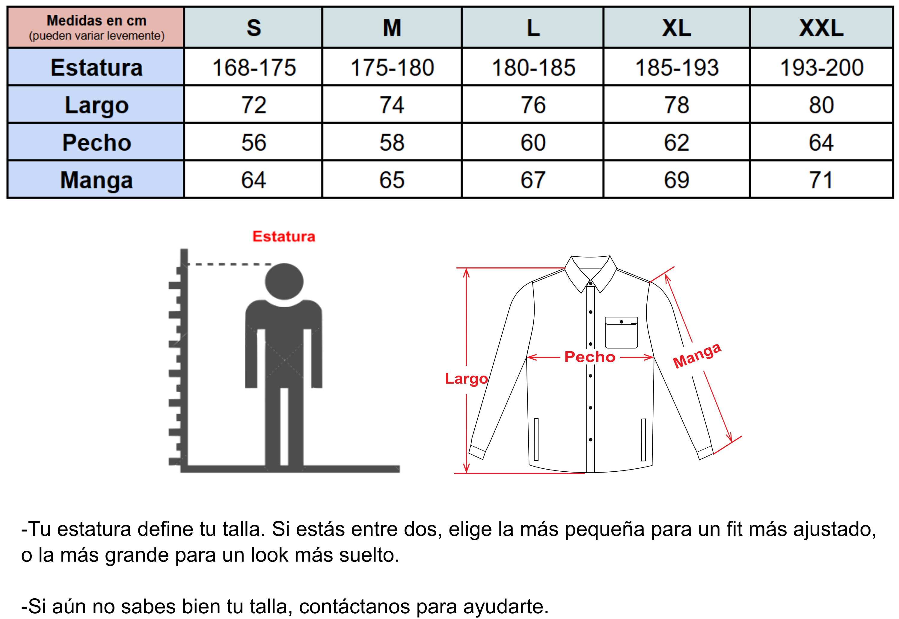 Tabla de Tallas