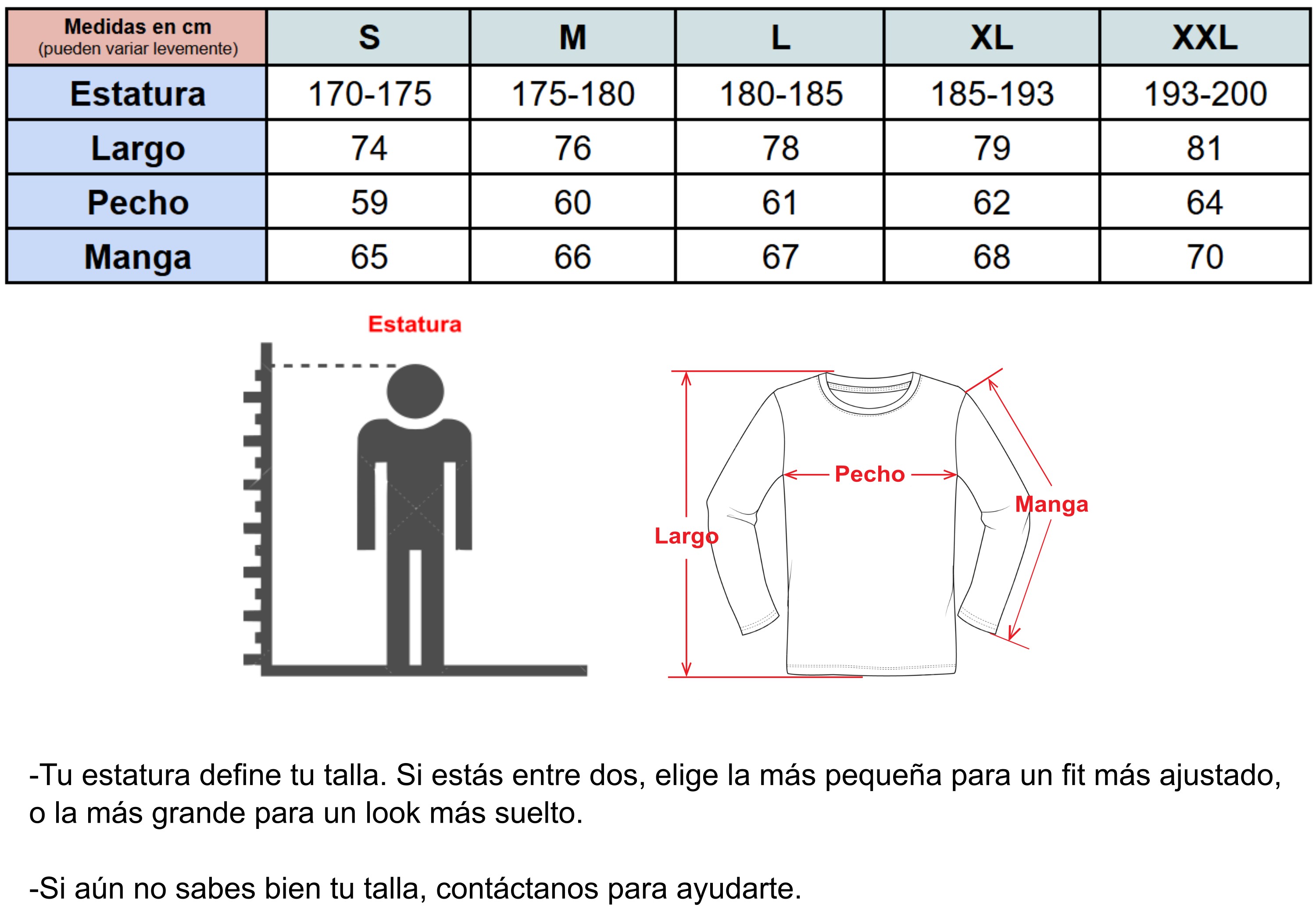 Tabla de Tallas