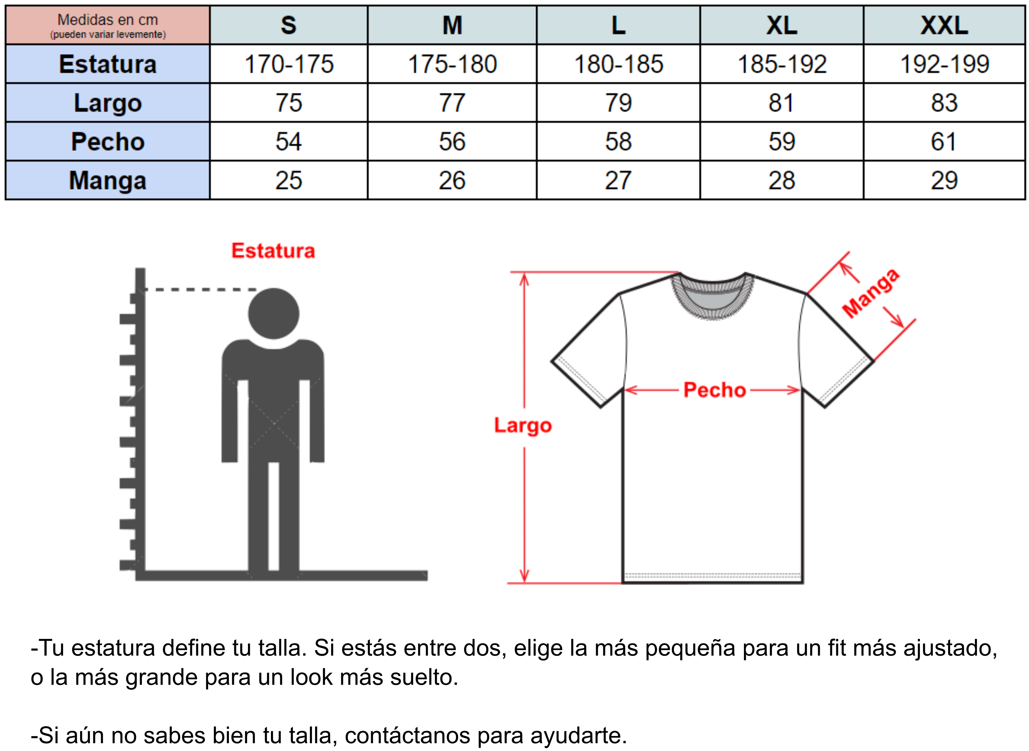 Tabla de Tallas