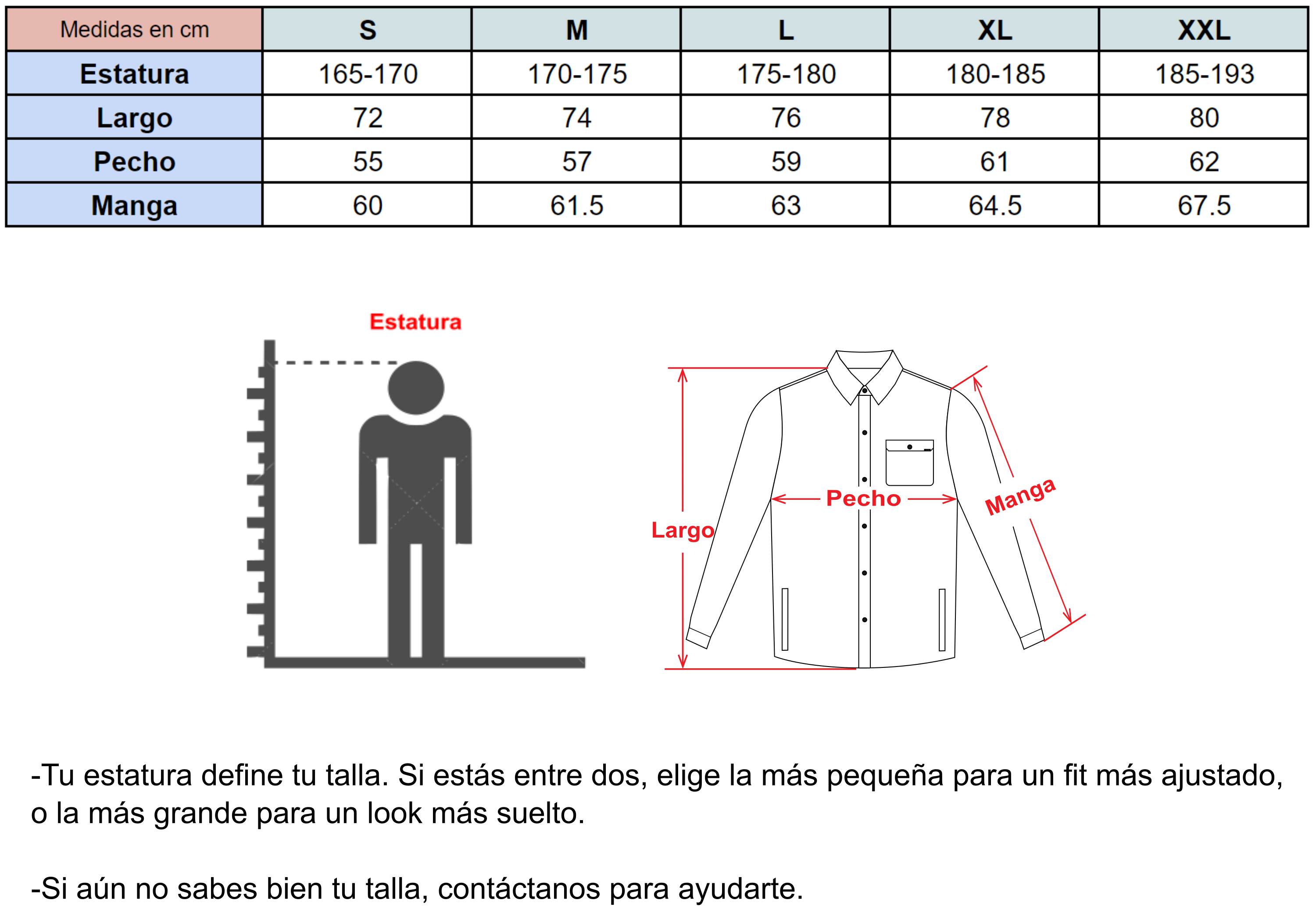 Tabla de Tallas