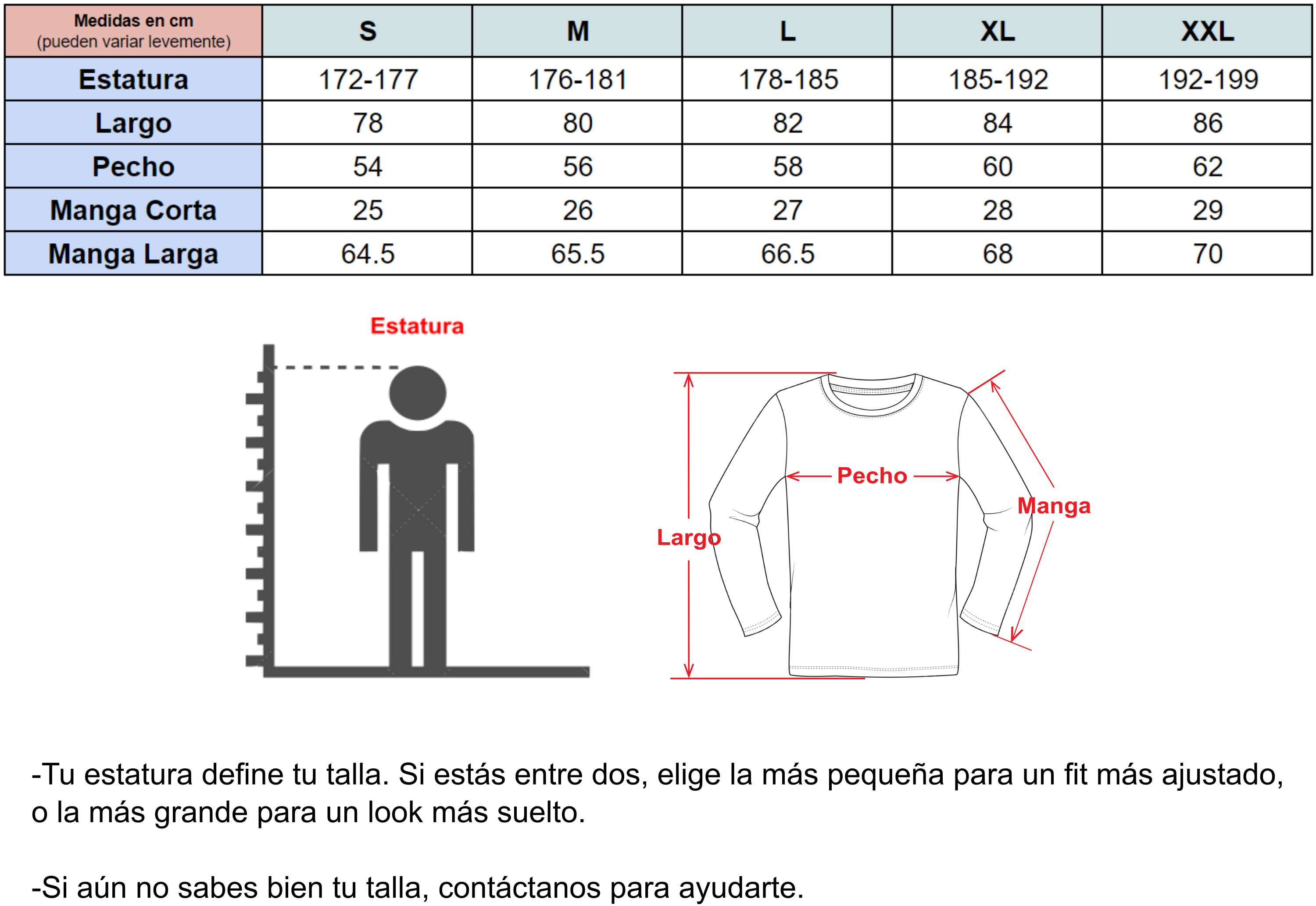 Tabla de Tallas