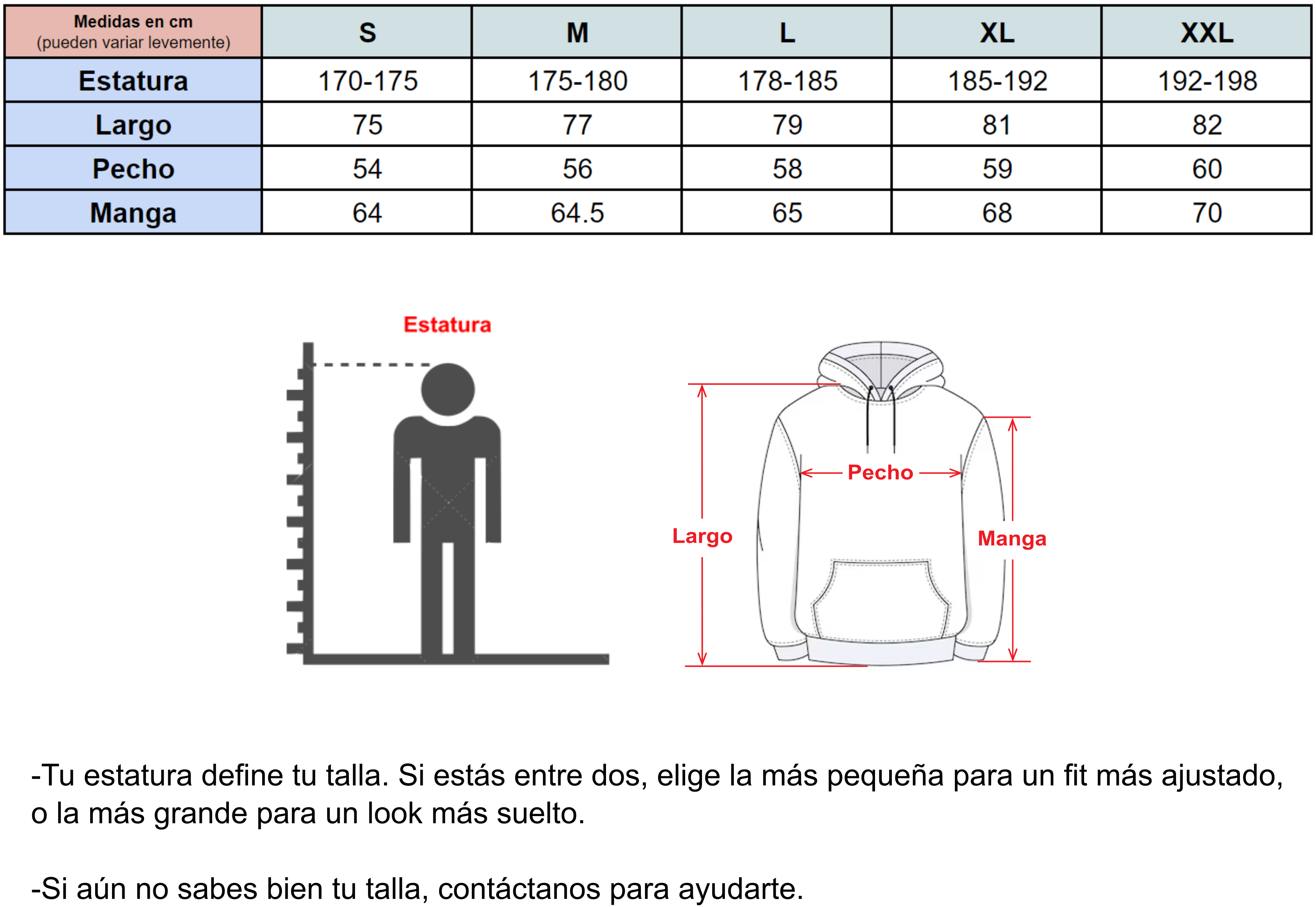 Tabla de Tallas