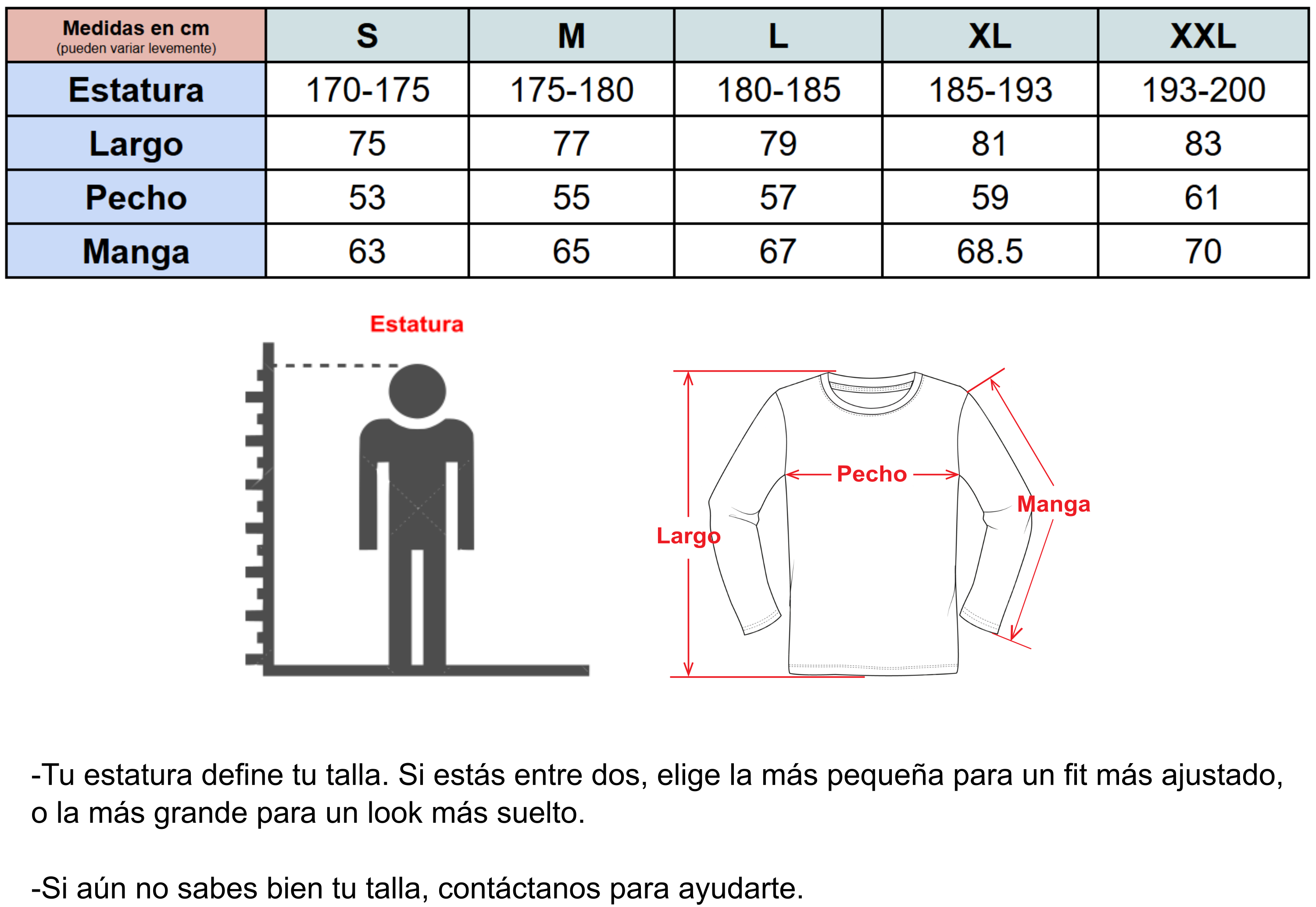 Tabla de Tallas
