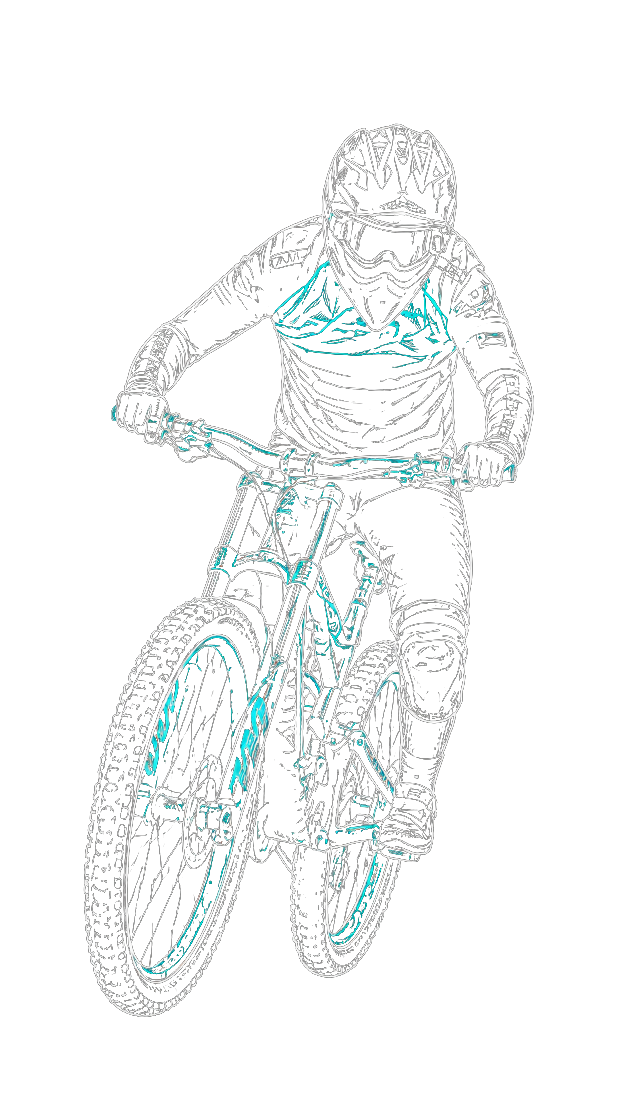 Ilustración ciclista MTB