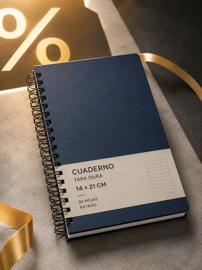 Oferta 50 unidades CUADERNOS TAPA DURA 14X21 CM