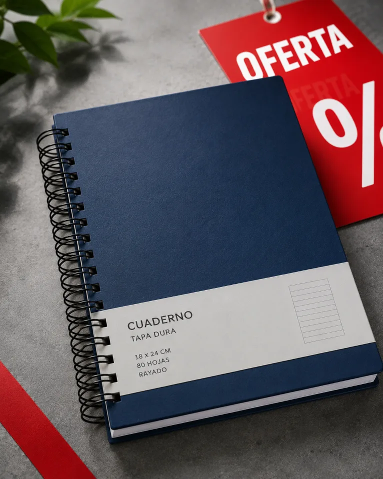 Oferta 50 unidades CUADERNOS TAPA DURA 18X24 CM